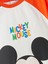 Yeni Sezon Bisiklet Yaka Mickey Mouse Baskılı Erkek Bebek Pijama Takımı 3