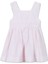 Pembe Çizgili Askılı Kız Bebek Elbise 1