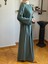 Mint Gizli Patlı Biyeli Abaya Kol Ferace 5058 4