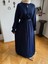 Lacivert Reglan Kol Bel Lastikli Elbise 5077 3