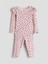 Yeni Sezon Bisiklet Yaka Baskılı Kız Bebek Pijama Takımı 1