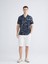 Yeni Sezon Regular Fit Resort Yaka Kısa Kollu Desenli Poplin Erkek Gömlek 2