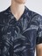 Yeni Sezon Regular Fit Resort Yaka Kısa Kollu Desenli Poplin Erkek Gömlek 3