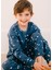 Lacivert Kutup Ayısı Desenli Uzun Kollu Unisex Çocuk Pijama Takımı 4