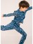 Lacivert Kutup Ayısı Desenli Uzun Kollu Unisex Çocuk Pijama Takımı 5