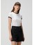 Beyaz Siyah Logolu T-Shirt 3