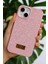 iPhone 13 / 14 / 15 Uyumlu – Elmas Tasarımlı, Pembe Taşlı, Işıltılı Pırlanta Silikon Kılıf 1