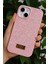iPhone 13 / 14 / 15 Uyumlu – Elmas Tasarımlı, Pembe Taşlı, Işıltılı Pırlanta Silikon Kılıf 5