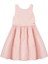 Pembe Jakarlı Kolsuz Kız Çocuk Elbise 1