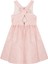 Pembe Jakarlı Kolsuz Kız Çocuk Elbise 2