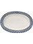 Cobalt Net Mavi Oval Porselen Servislik 1