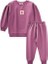 Kadın Etiket Detaylı Sweatshirt Takım 1-7 Yaş Fuşya Özel Olay Temalı 1