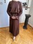 Acı Kahve Piliseli Etek + Bluz Takım 5076 4