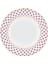 Beyaz Pembe Desenli Porselen Çukur Tabak 22,5 cm 1