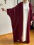 Bordo Biyeli Abaya Takım 5081 1