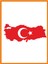 Türk Bayrağı Oto Sticker Motor Sticker 15X7 cm 1