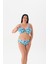 Büyük Beden Mavi Balenli Toparlayıcı Bikini Takım 1