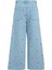 Figür Nakışlı Kız Çocuk Denim Pantolon 2