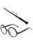 Harry Potter Asası 30 cm ve Siyah Çerçeveli Harry Potter Gözlüğü Seti (4887) 1