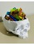 Gerçekçi 3D Baskı Kafatası-Helloween/cadılar Bayramı Konsepti-Şekerlik/saksı/masa Dekoru-Beyaz 2