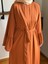 Kiremit Fırfırlı Ikili Takım Abaya Takım 5038 2