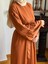 Kiremit Fırfırlı Ikili Takım Abaya Takım 5038 5
