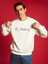 Yeni Sezon Bisiklet Yaka Uzun Kollu Atatürk Imzası Baskılı Erkek Kalın Sweatshirt 4