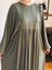Haki Balon Kollu Oversize Elbise 5096 1