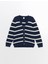 Yeni Sezon V Yaka Çizgili Erkek Çocuk Triko Hırka 1