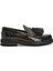 Bordo Püsküllü Kadın Deri Loafer 1