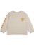 Smiley Krem Rengi Uzun Kollu Unisex Çocuk Sweatshirt 1