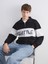 Yeni Sezon Dik Yaka Renk Bloklu Erkek Sweatshirt 1