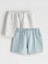 Yeni Sezon Beli Lastikli Erkek Bebek Şort 2'li 1
