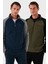 Slim Fit Yarım Fermuarlı Kışlık Şardonlu 2'li Paket Polar Erkek Polar 5906055S2 1
