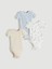 Yeni Sezon Bisiklet Yaka Erkek Bebek Çıtçıtlı Bodysuit 3'lü 1
