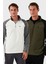 Slim Fit Yarım Fermuarlı Kışlık Şardonlu 2'li Paket Polar Erkek Polar 5906055S2 1
