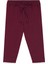 Bordo Beyaz Fırfırlı Bluz & Pantolon Kız Bebek 2'li Triko Set 2