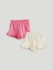 Yeni Sezon Beli Lastikli Basic Kız Bebek Şort 2'li 1