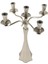 Gümüş Metal 5 Kollu Şamdan 54 cm 2