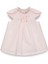 Pembe Çiçek Nakışlı Koton Kız Bebek Elbise 1
