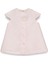 Pembe Çiçek Nakışlı Koton Kız Bebek Elbise 2