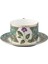Menekşe Desenli Porselen Çay Fincanı ve Tabağı 2
