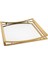 Gold Metal Kare Aynalı Servis Tepsisi 1