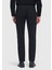 Siyah Düz Dokuma Regular Fit Casual Pamuk Karışımlı Pantolon 5
