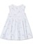 Beyaz Kuş Baskılı Kolsuz Kız Bebek Elbise 1
