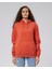 Mooncover Kadın Kapşonlu Kanguru Cepli Sweatshirt – Bordo 8