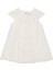 Ekru Kısa Kollu Kız Bebek Elbise 1