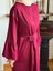 Bordo Fırfırlı Ikili Takım Abaya Takım 5038 1