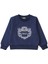 Lacivert Silver Logo Baskılı Kız Çocuk Sweatshirt 1
