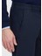 Lacivert Düz Dokuma Regular Fit Casual Pamuk Karışımlı Pantolon 3